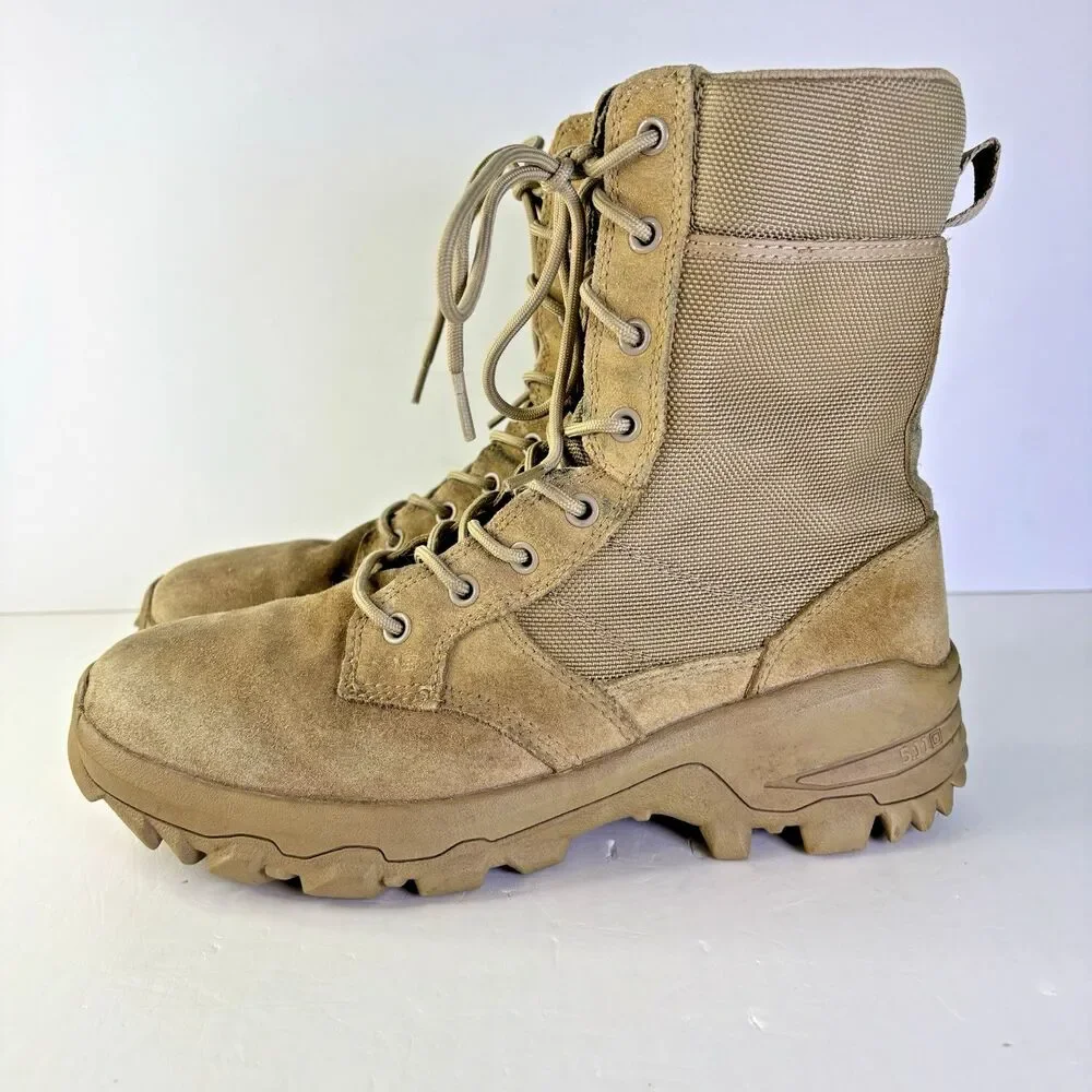 5.11 Tactical Tan Army Boots Men's Size 8.5 US 42 EU Speed 3.0 Desert 120 Coyote